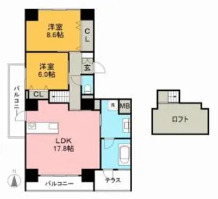 高知駅スクエア【10階】の間取り