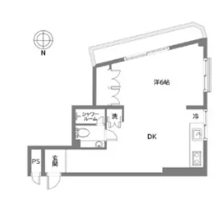 東洋代々木上原コーポ【4階】の間取り