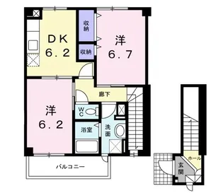 サンセリテ勝田【2階】の間取り