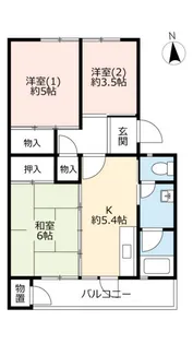 UR花山東【1階】の間取り
