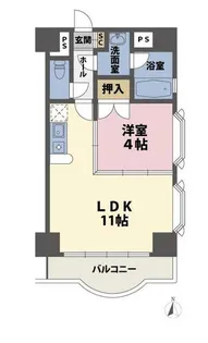 ラ・フォンテーヌ【4階】の間取り