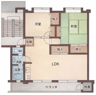 平尾住宅66号棟【4階】の間取り