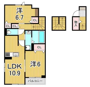 パラッツォビアンカ【3階】の間取り
