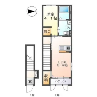 オリーブガーデン【1階】の間取り
