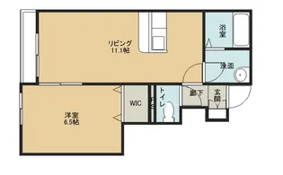 IS延友C棟【1階】の間取り