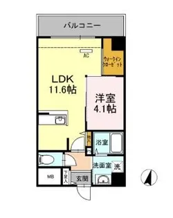 フォレストドルフ天神【13階】の間取り