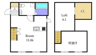 プリマガーデン岡山【1階】の間取り