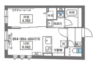 COCOCUBE大森西 東邦医大通り【4階】の間取り
