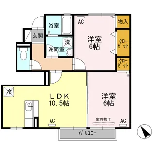 マノワール北美台【1階】の間取り