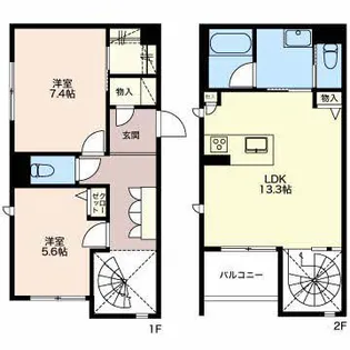 ブリューテ並柳【2階】の間取り