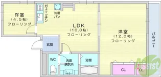 ハイマート五橋【7階】の間取り