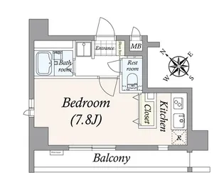 ドルチェ月島・弐番館【8階】の間取り