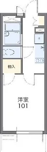 レオパレスくるみ【4階】の間取り