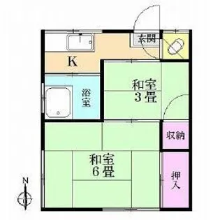 ハイツアライ【1階】の間取り