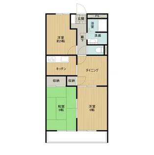 ヴェル・ドミールB棟【2階】の間取り