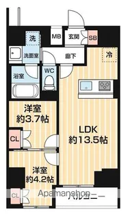 ARCOBALENO MINAMISENJU【9階】の間取り