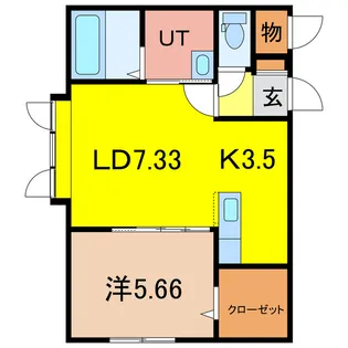 シャルマン春光A【2階】の間取り