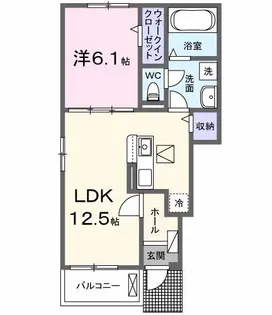 ヴェルドゥーラI【1階】の間取り