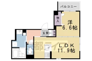 リベルテ猪熊【3階】の間取り