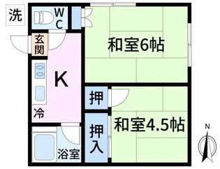菊花ハイツ【2階】の間取り