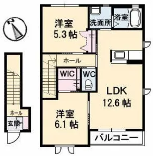 ラ ブリーゼ【2階】の間取り