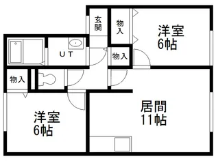 セジュール虹ケ丘C【2階】の間取り