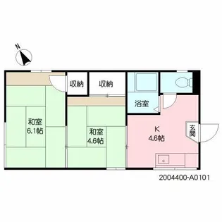 石塚アパート【2階】の間取り