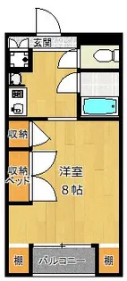 K2フラット【1階】の間取り