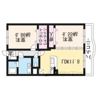 サンライズ京田辺【3階】の間取り