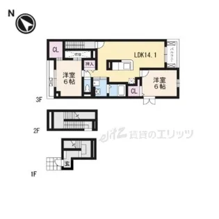 セレノアルバ【3階】の間取り