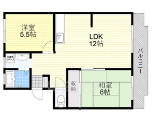 千里小川ハイツ【3階】の間取り
