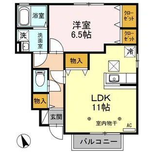 ラルジュメゾン A101【1階】の間取り