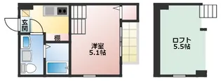 ハーモニーテラス広住町【1階】の間取り