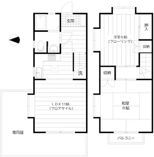 西荻ガーデンハウス【2階】の間取り