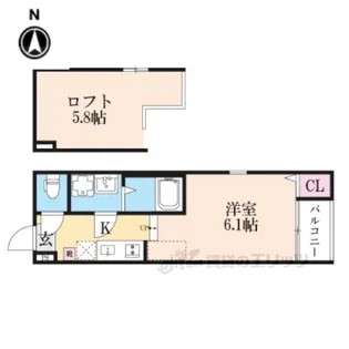 LEGARE伏見【1階】の間取り