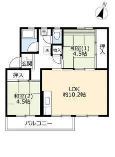 UR鶴川【2階】の間取り