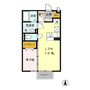 ルミエール東光台【1階】の間取り