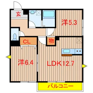 ルーツ18番館【2階】の間取り