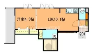 Alloggio MAKIYA【2階】の間取り