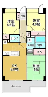 コスモファミリアマンション【3階】の間取り