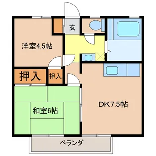 千代田ハイツ【2階】の間取り