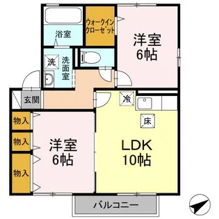 リビングタウン山形南 B【1階】の間取り