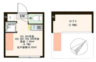 ハーモニーテラス南長崎III【2階】の間取り