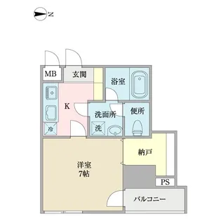 風月堂第2ビル【7階】の間取り