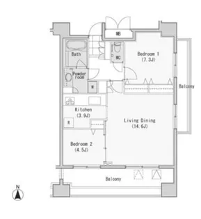 レジディア西麻布【11階】の間取り