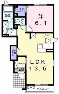 ジェルメSAKAIWEST【1階】の間取り