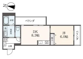 ヘーベルヴィレッジ大師橋~ベルヴィル・ド・デキノ~【3階】の間取り