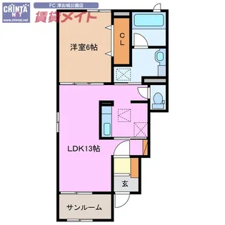 ベル・ガーデン B【1階】の間取り