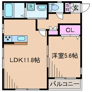 サンマーチ鹿島田【1階】の間取り