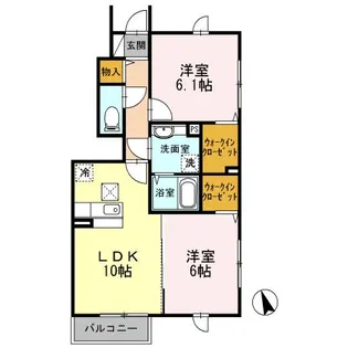 セジュール下瀬谷B棟【1階】の間取り